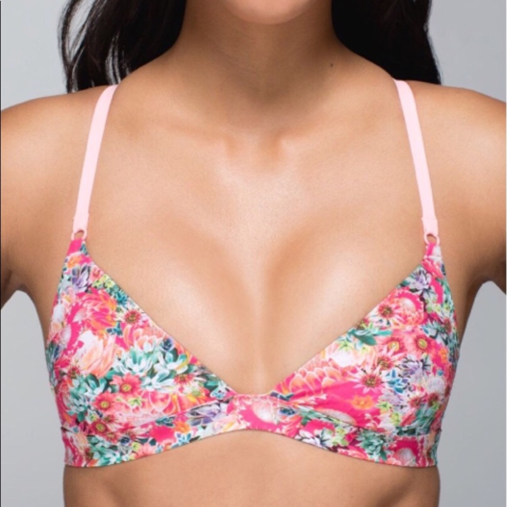 Lululemon Floral Triangle Bikini Top Shanti Surf